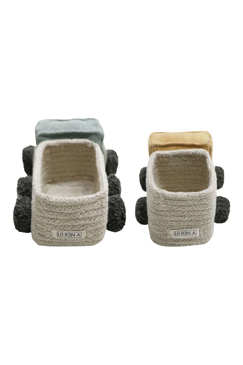 Kids' Set of 2 Mini Truck Baskets, Alternate, color, NATURAL DARK GREY VINTAGE