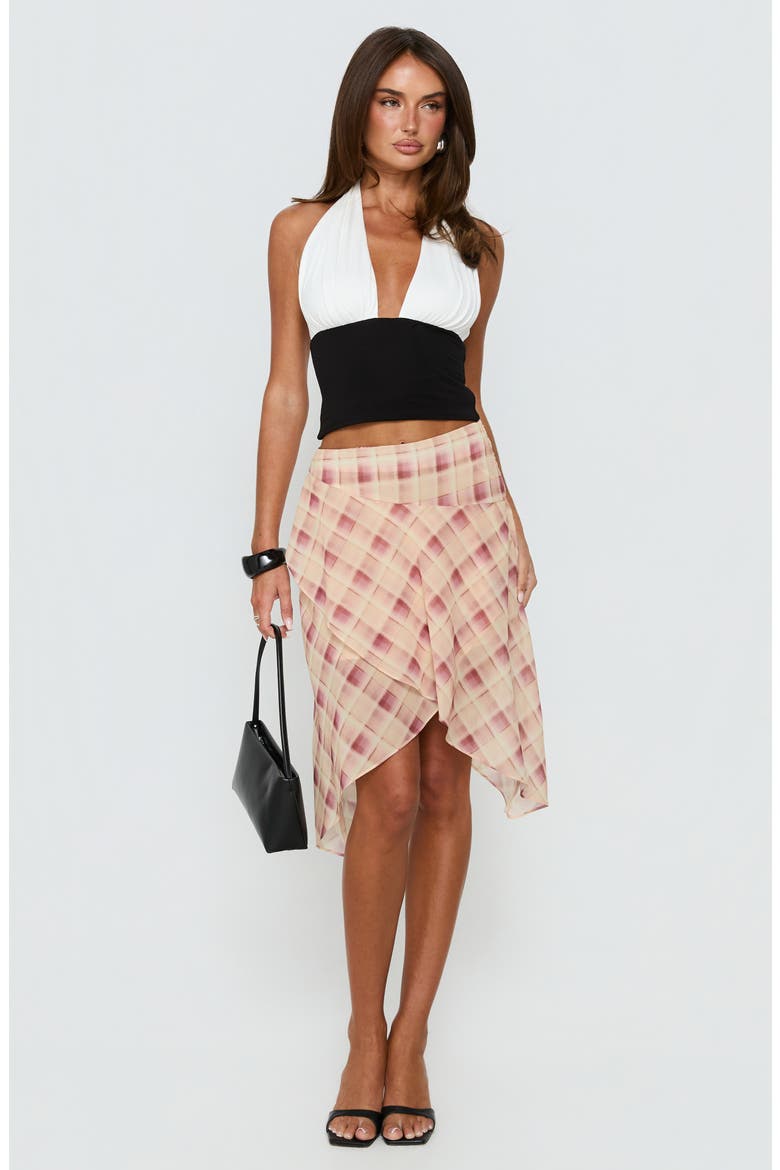 Natana Asymmetrical Midi Skirt, Alternate, color, MULTI CHECK