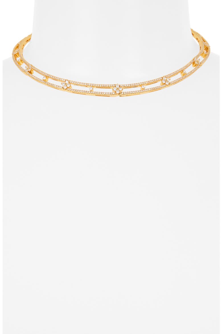 Mireille CZ Choker Necklace, Alternate, color, GOLD