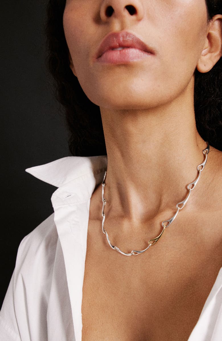 Kloto Tune Link Necklace, Alternate, color, Silver/Gold