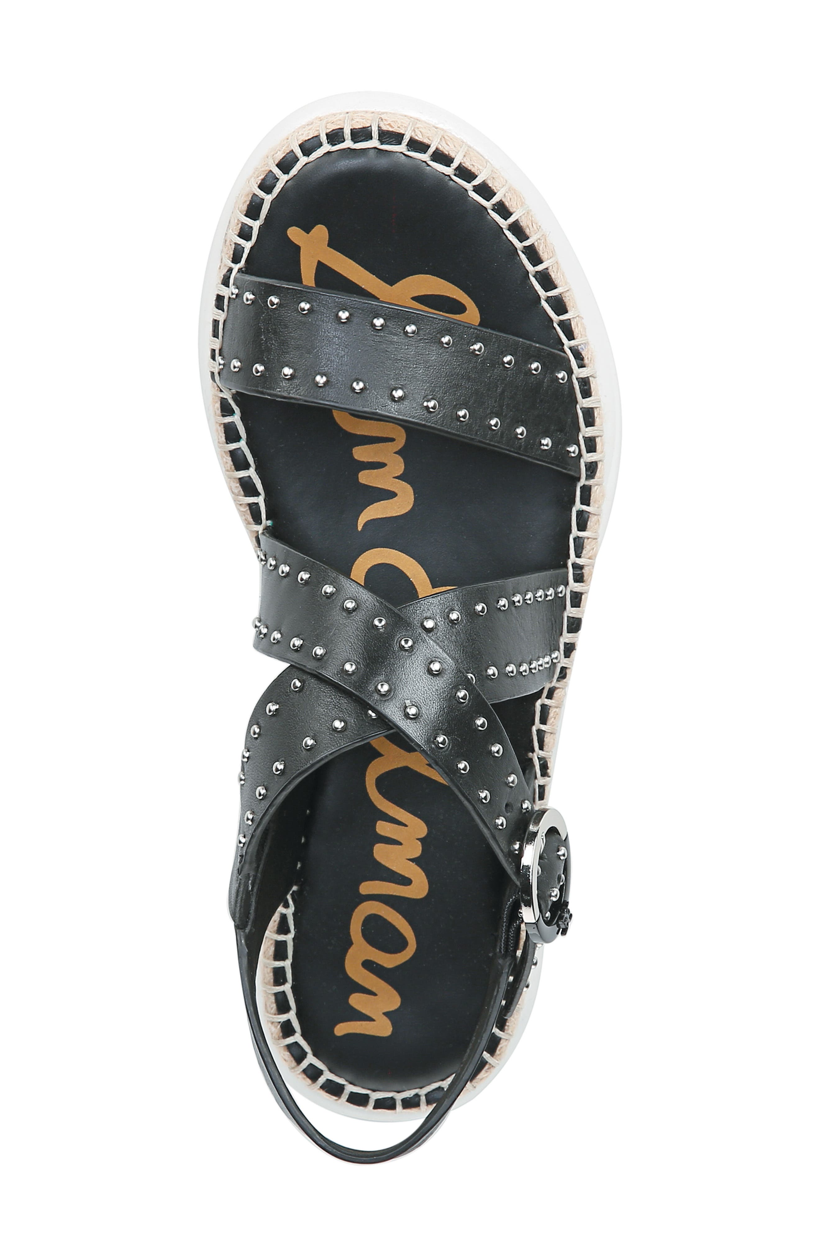 Janette Sandal, Alternate, color, BLACK HEAVY TEXAS VEG LEATHER