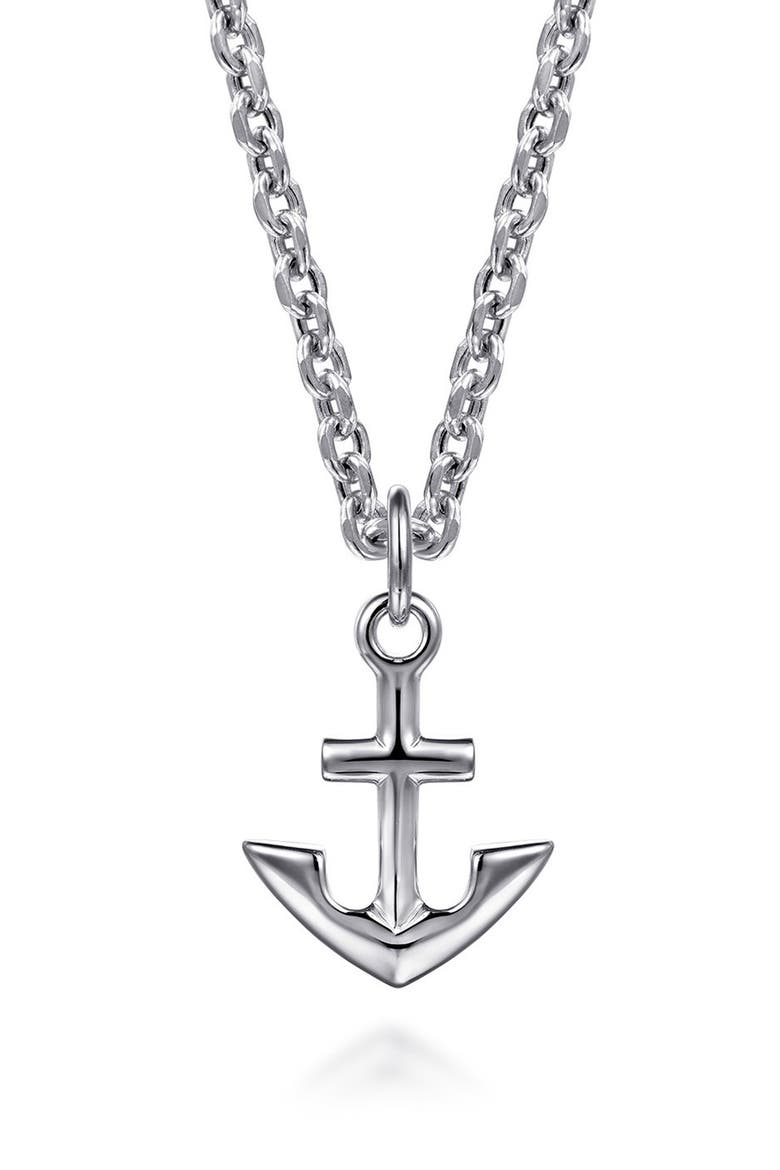 Modern Relics Anchor Pendant Necklace, Main, color, STERLING SILVER