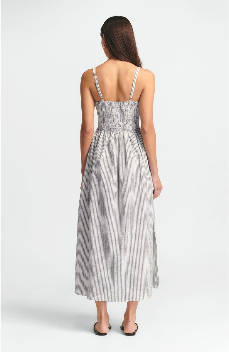ST MRLO Lanah Midi Dress, Alternate, color, Navy Stripe