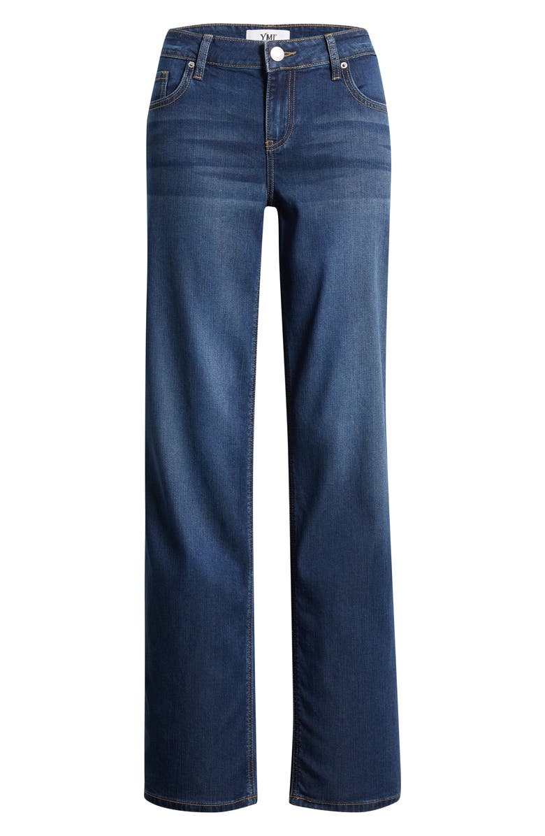 YMI Britney Low Rise Wide Leg Jeans, Main, color, Dark Blue