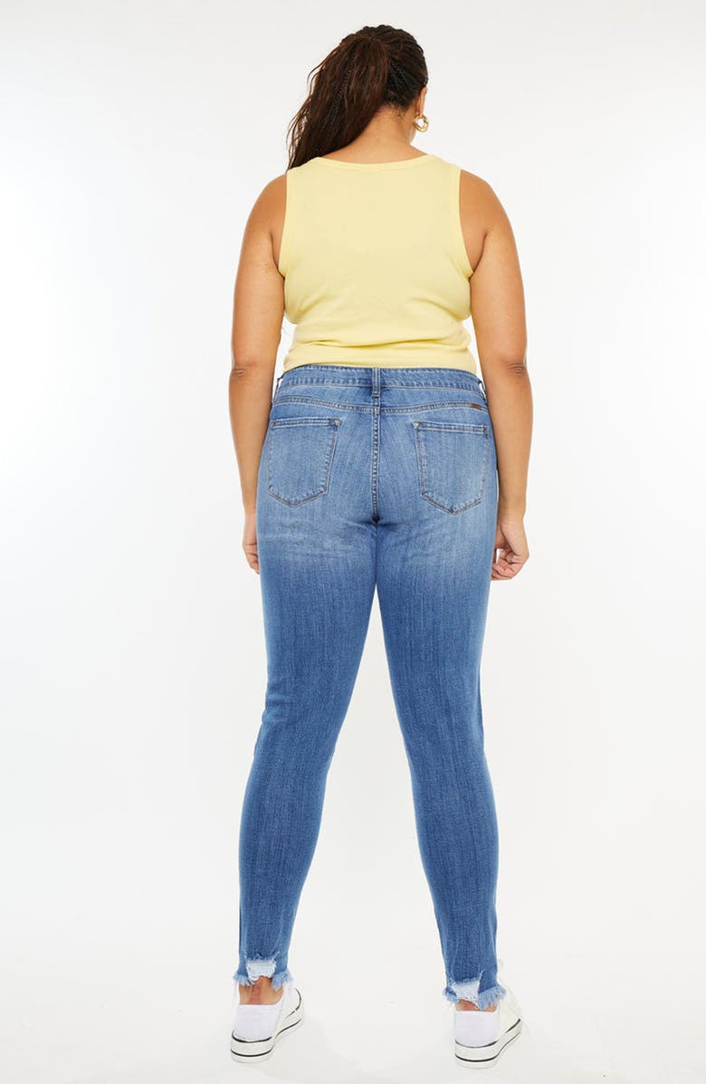 KanCan Summer Mid Rise Super Skinny Jeans, Alternate, color, Medium Wash Blue