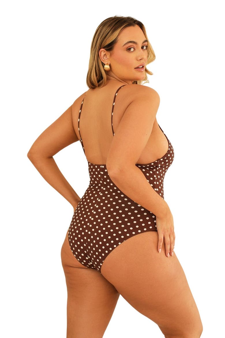 Bliss One Piece, Alternate, color, Dotted Brown
