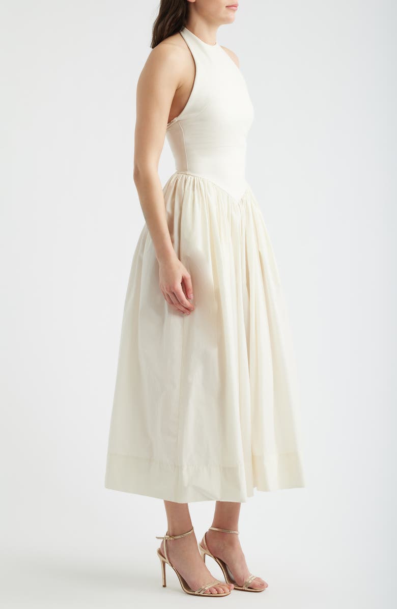 Delfi Collective Madison Halter Midi Dress, Alternate, color, Cream