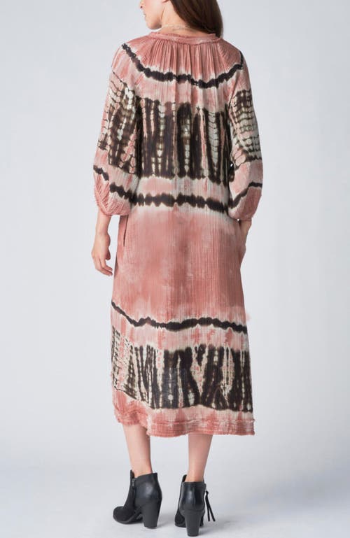 Ocean + Main Ocean+main Tie Dye Gauze Dress With Pockets In Neutral