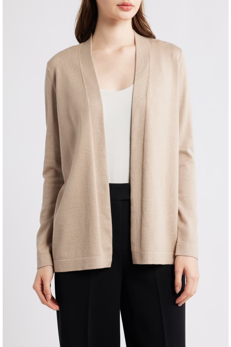 Chatham Open Front Cardigan, Main, color, LATTE