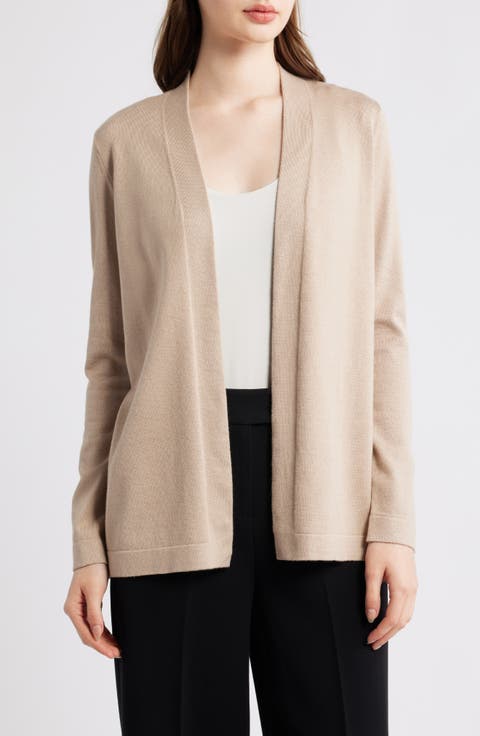 AK ANNE KLEIN Chatham Open Front Cardigan (Regular & Petite)