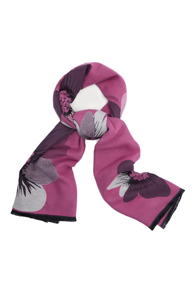 Floral Reversible Scarf, Alternate, color, PINK