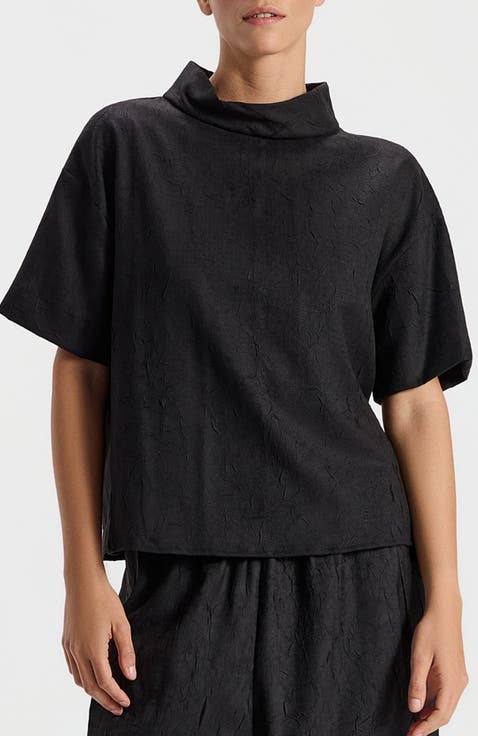 Oriana Boat-Neck Short Sleeved Top