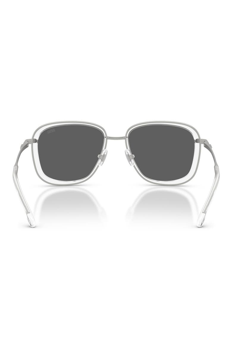 DL1017 52mm Square Sunglasses, Alternate, color, MATTE SILVER / SOLID GREY