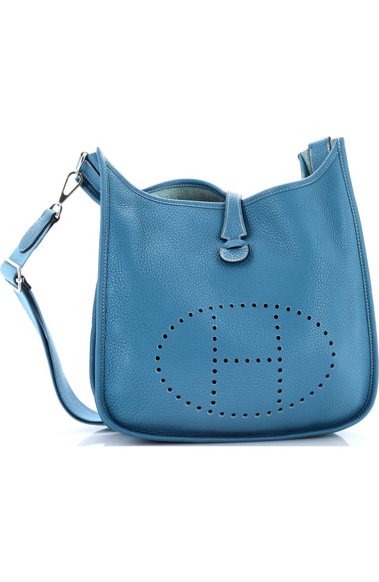 Pre-Owned Hermes Evelyne Bag Gen III Clemence PM, Alternate, color, Bleu Jean