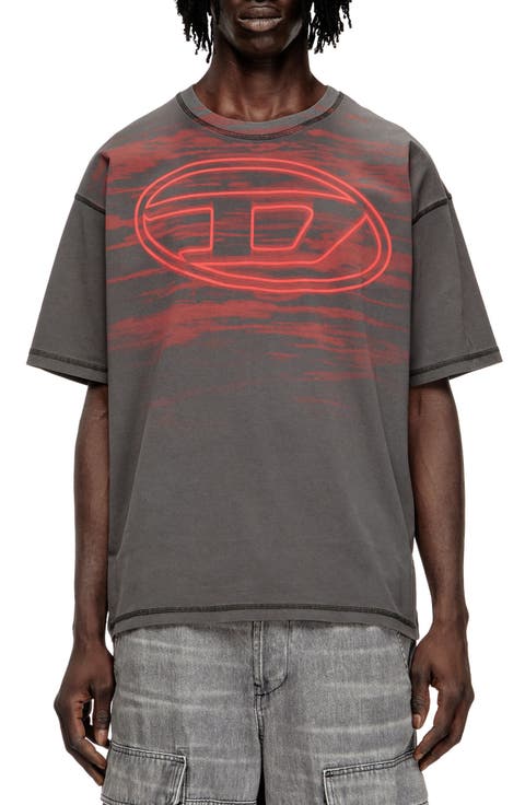 T-Boxt-T5 Logo Cotton Graphic T-Shirt