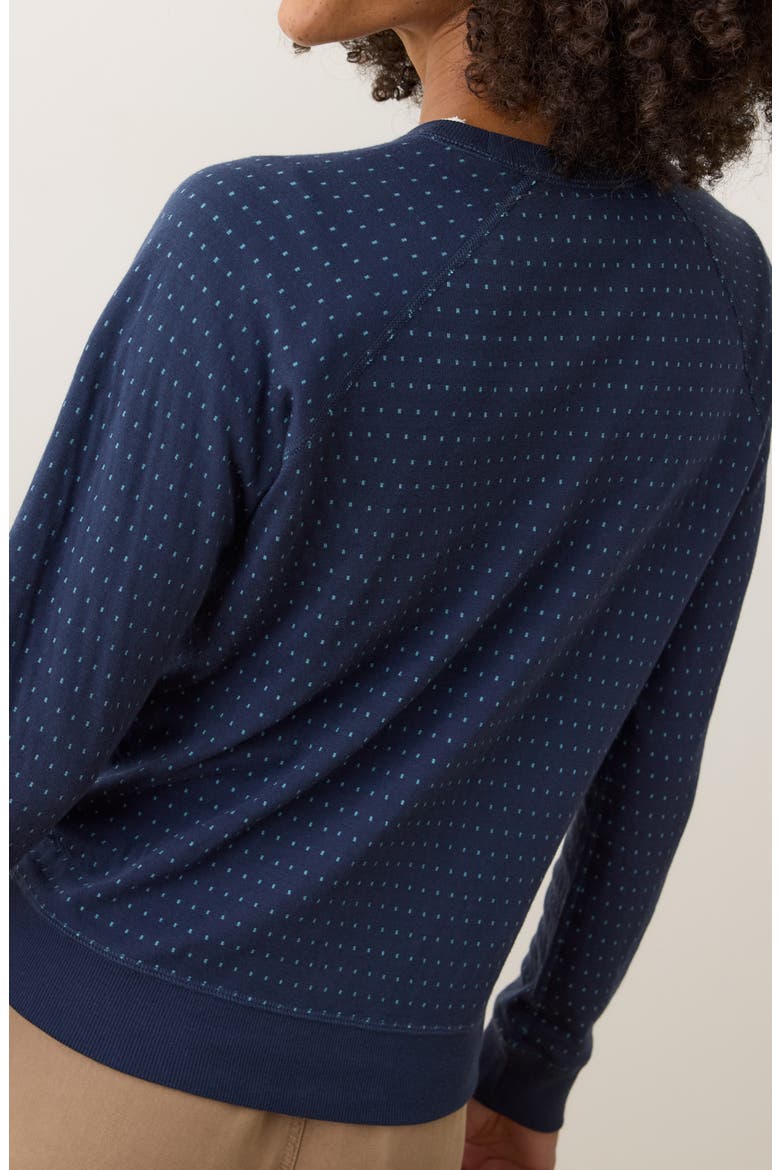 Juno Stripe & Dot Reversible Double Knit Top, Alternate, color, MOONLIT BLUE