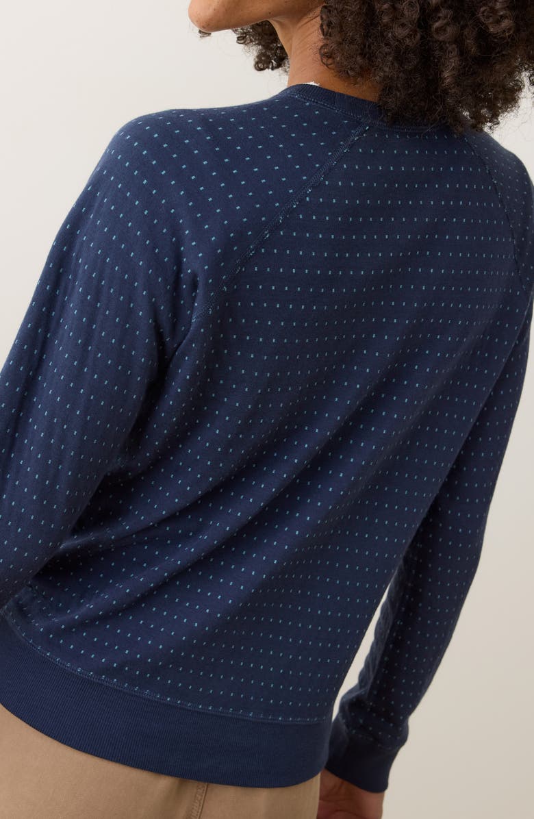 Marine Layer Juno Stripe & Dot Reversible Double Knit Top, Alternate, color, Moonlit Blue