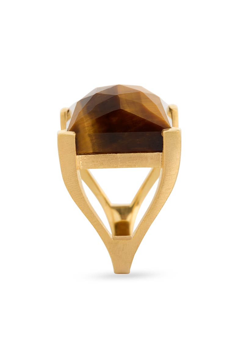 Plaza Tiger's Eye Ring, Alternate, color, TIGER EYE/ GOLD