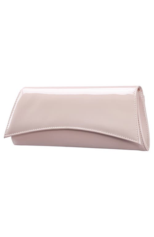 Nina Zoey Faux Leather Clutch In Beige