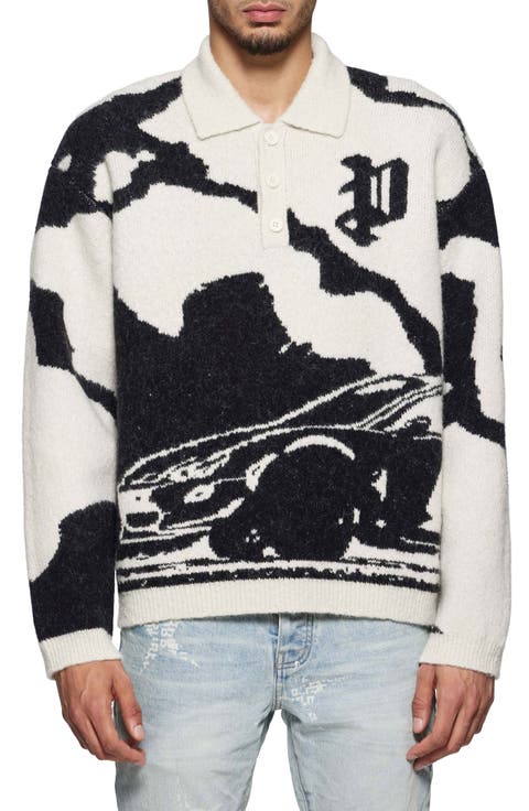 Abstract Wool & Alpaca Polo Sweater