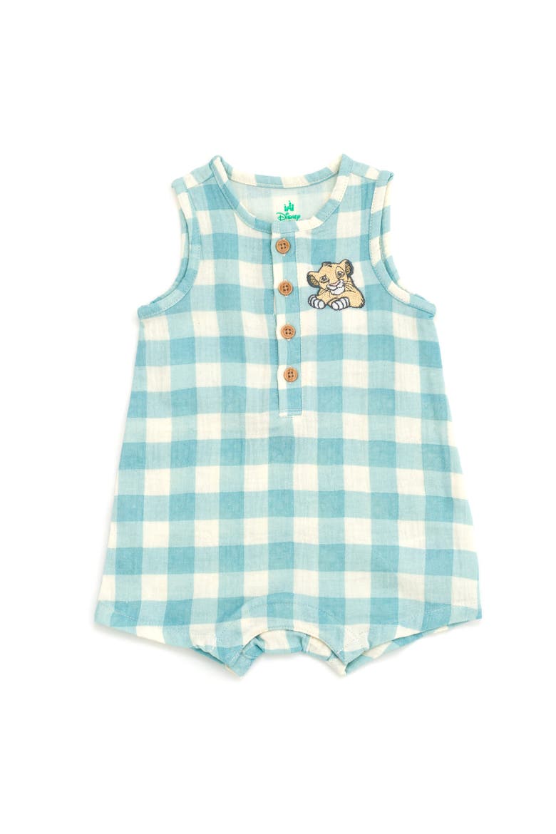 Sleeveless Gauze Romper, Main, color, Simba Green Green