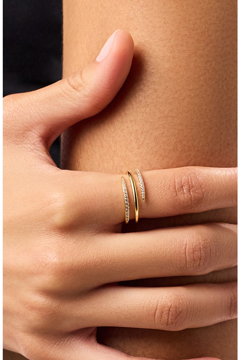 Claw Ring - Oren Triple, Alternate, color, Gold