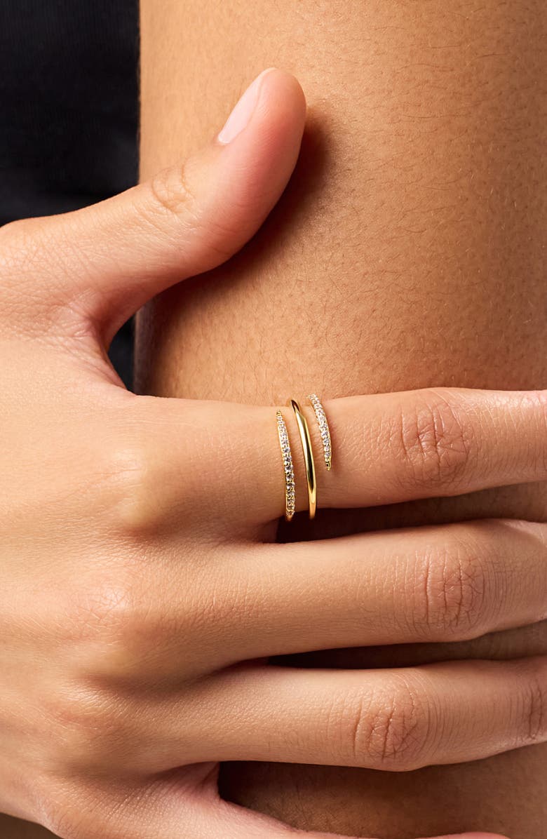 Ana Luisa Claw Ring - Oren Triple, Alternate, color, Gold