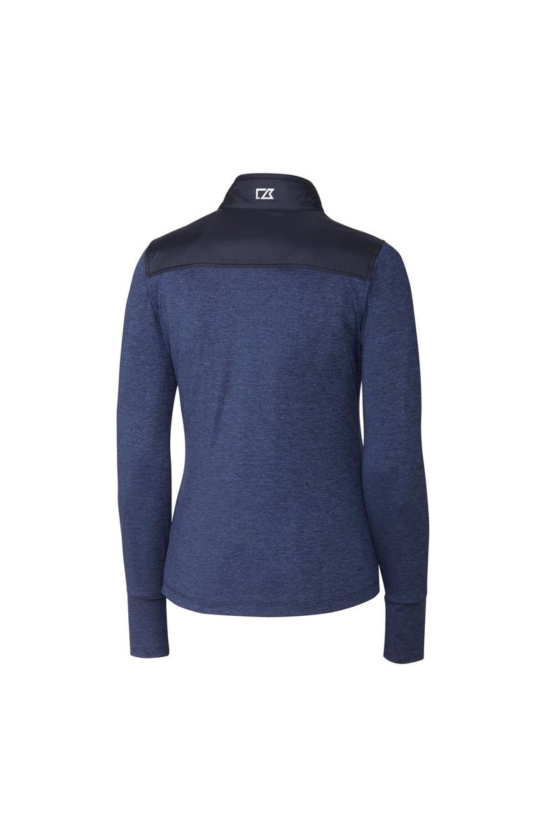 Cutter & Buck Women's Cutter & Buck  Navy Cleveland Guardians DryTec Stealth Hybrid Quilted Full-Zip Windbreaker Jacket, Alternate, color, 