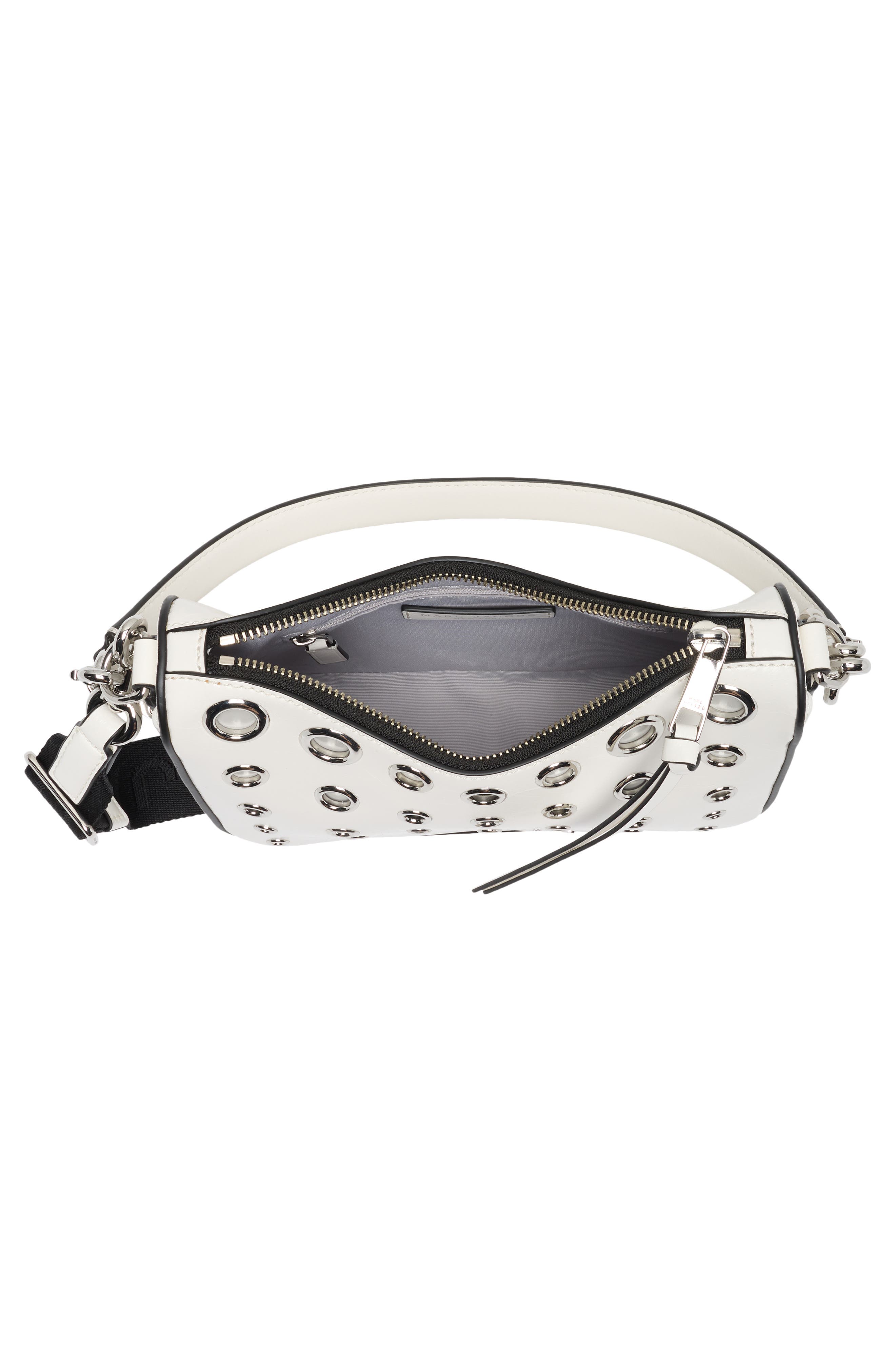 The Leather Small Convertible Shoulder Bag, Alternate, color, COTTON