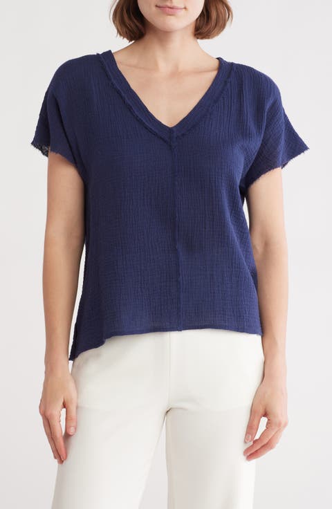 Helen V-Neck Cotton Top