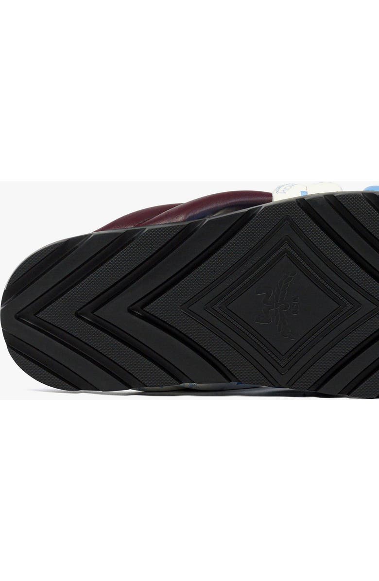 MCM Monogram Cross Sandals in Lamb Leather, Alternate, color, Winetasting