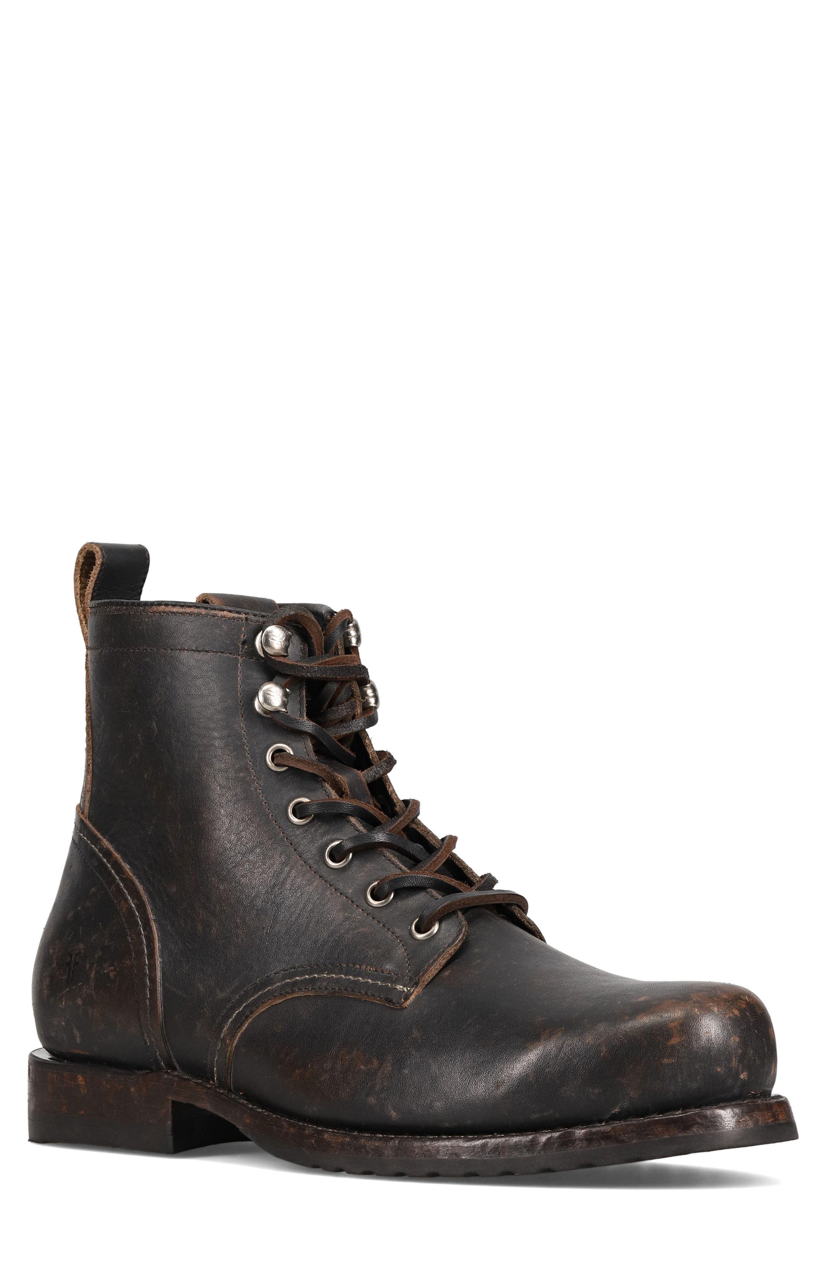 Frye Hudson Lace-Up Boot, Main, color, Black