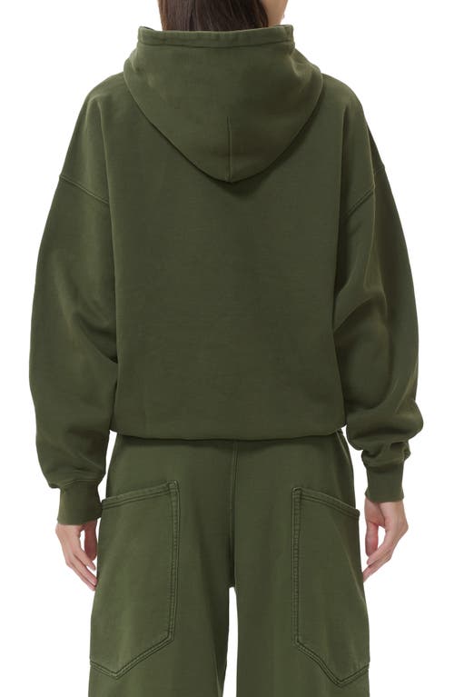 Afrm Blake Cotton Hoodie In Green