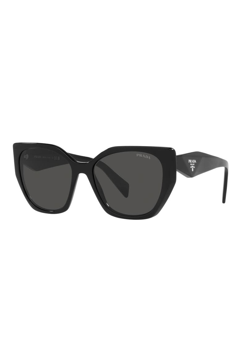53mm Cat Eye Sunglasses, Alternate, color, BLACK