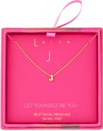 Leith Let Yourself Be You Bubble Initial Pendant Necklace