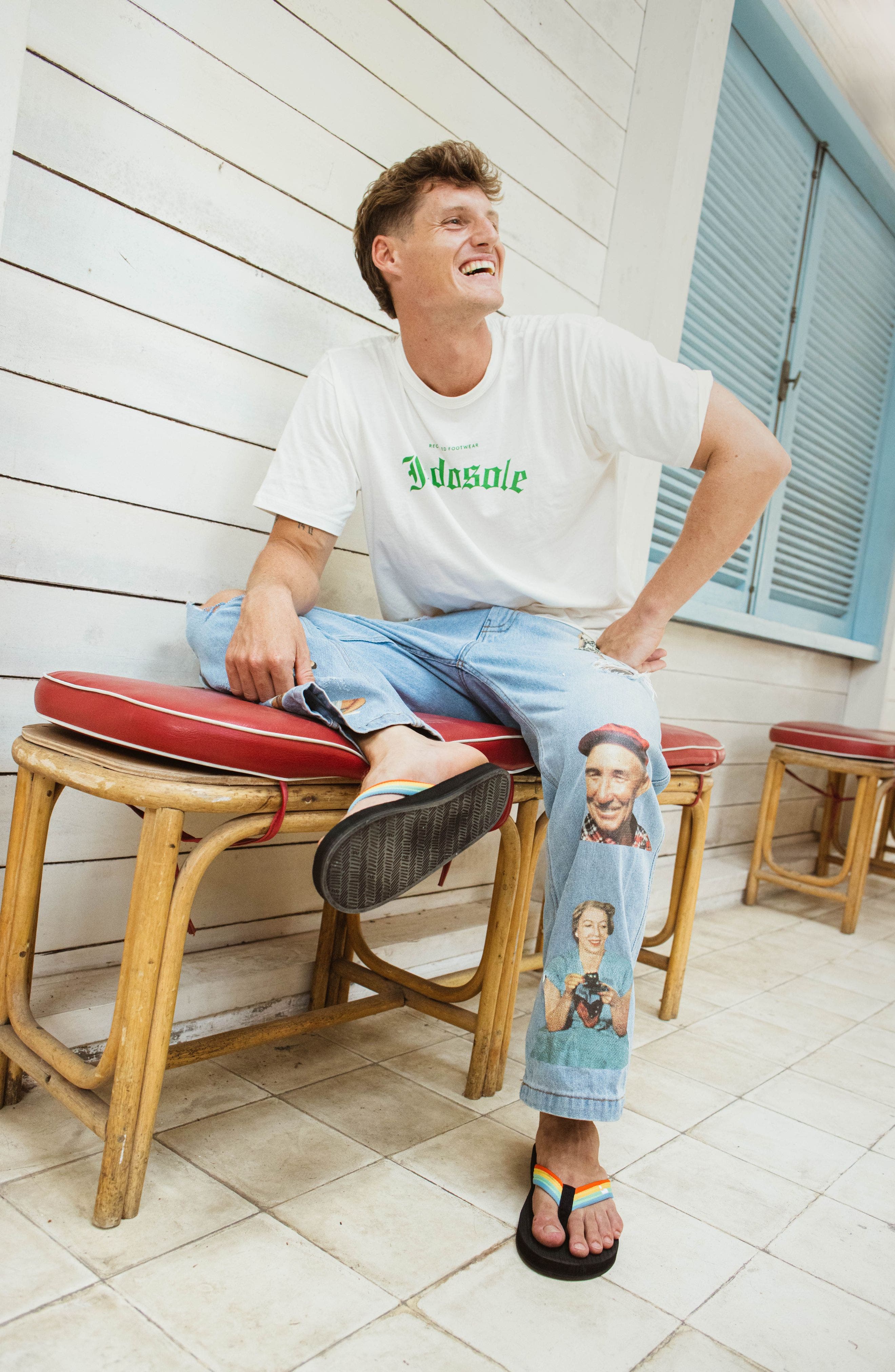 Indosole Responsibly-Made Tire Sole Easy Living Flip Flops, Alternate, color, Rainbow