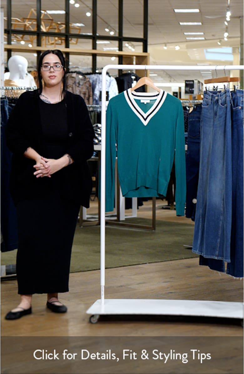 Minimalist V-Neck Merino Wool Sweater, sales video thumbnail