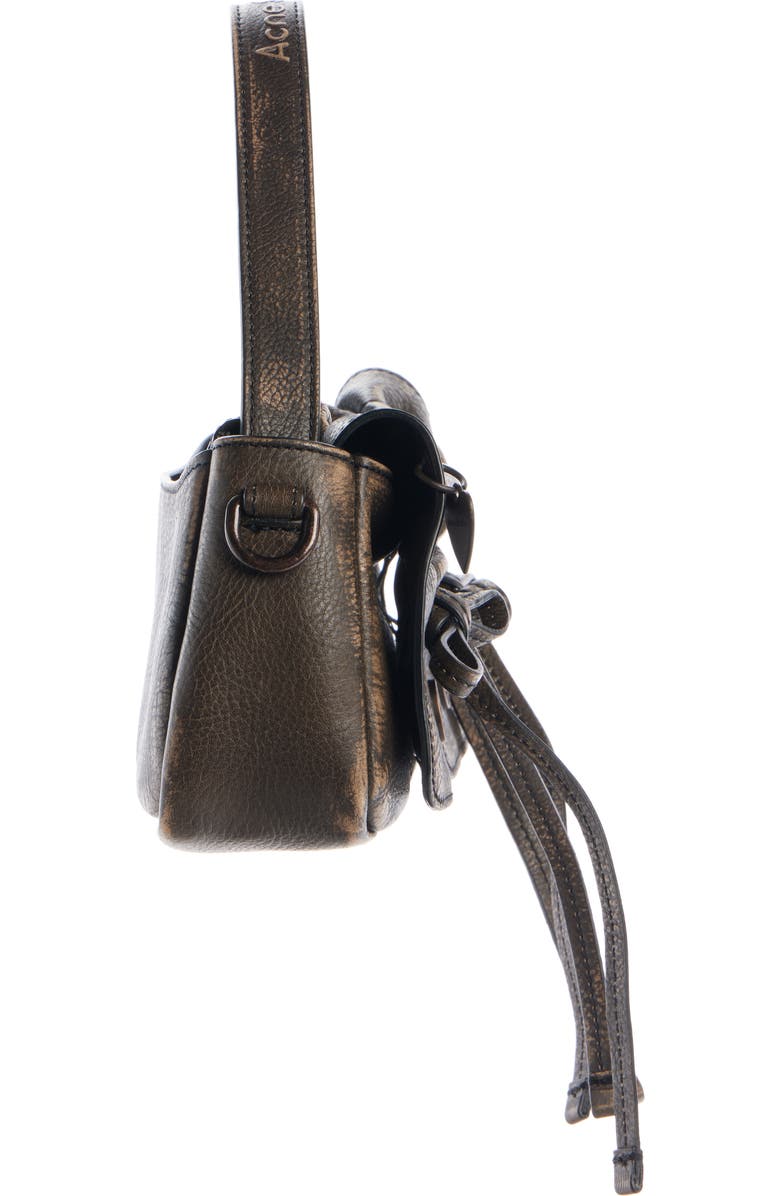 Acne Studios Micro Multipocket Leather Crossbody Bag, Alternate, color, Dark Brown/ Beige