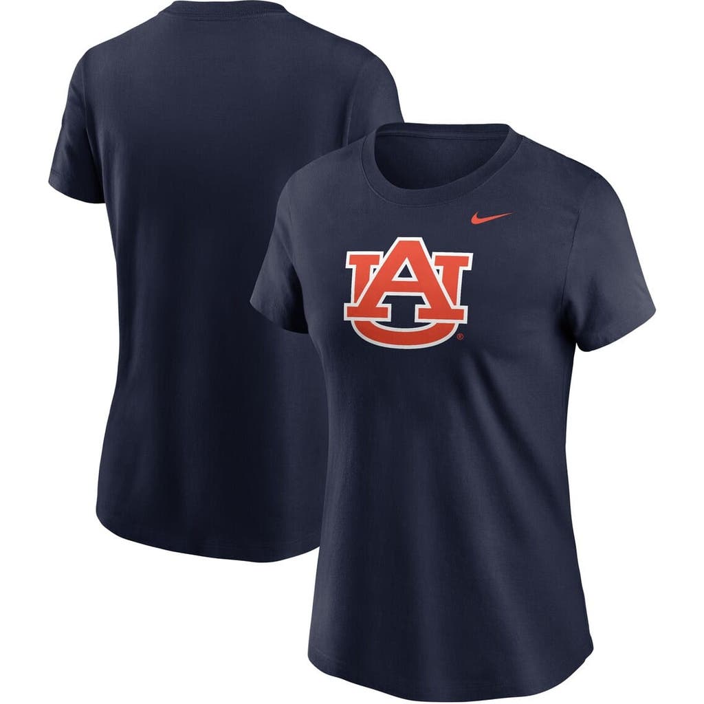 Nike Women's Navy Auburn Tigers Primary Logo T-shirt In Blue