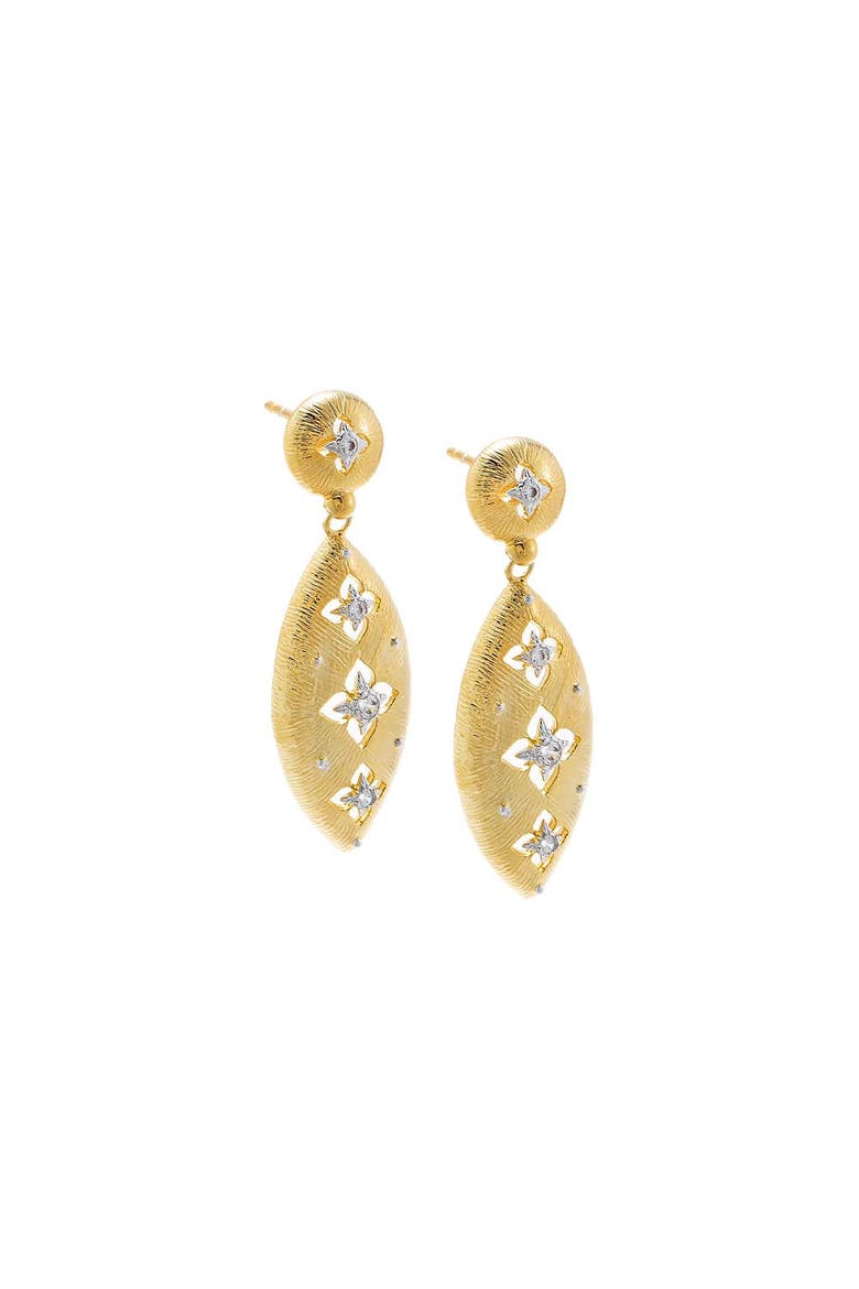 Vintage Inspired Two Tone Drop Fancy Earring, Main, color, Two-Tone