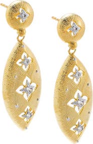 BY ADINA EDEN Vintage Inspired Two Tone Drop Fancy Earring