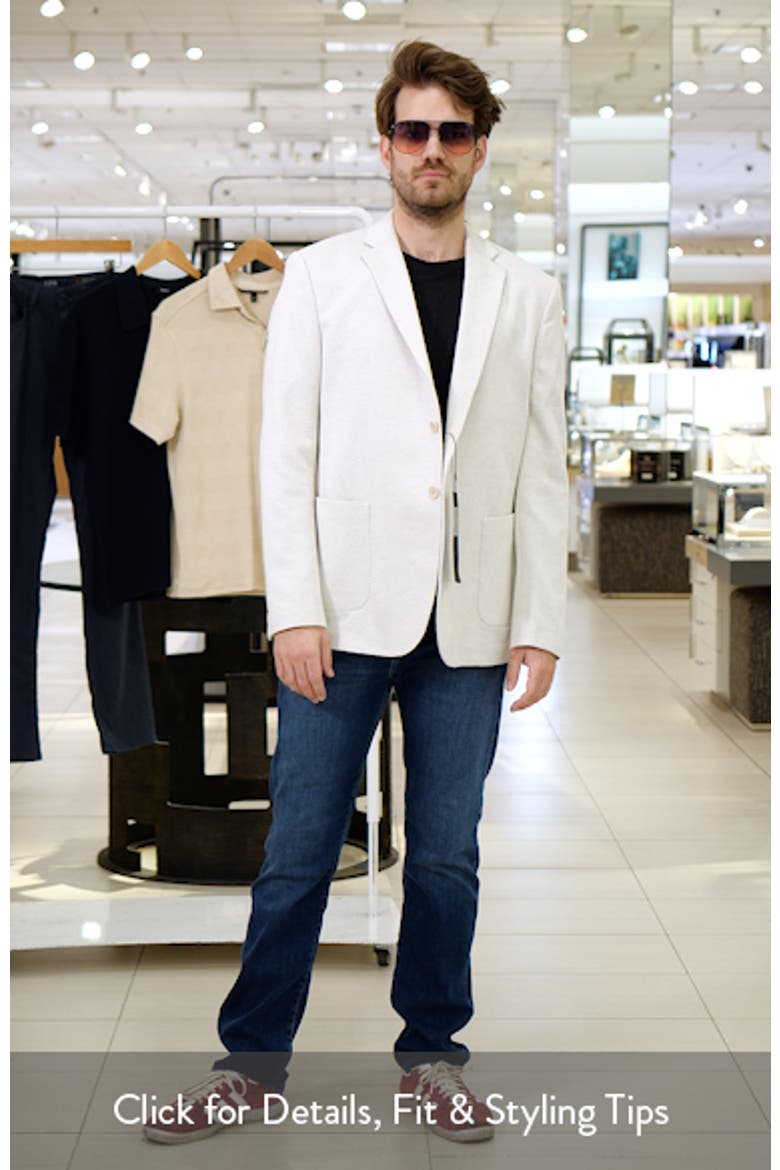 Eryx Cotton & Linen Blend Herringbone Sport Coat video