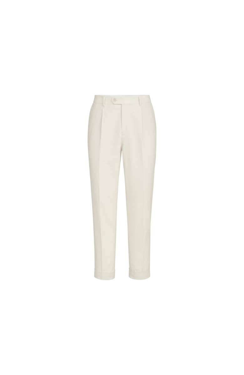 Brunello Cucinelli Sea Island cotton narrow wale corduroy trousers with pleat, Alternate, color, Panama