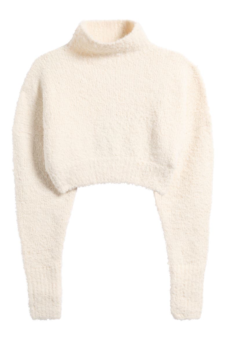 Cheyenne Cropped Chunky Sweater, Alternate, color, CREAM
