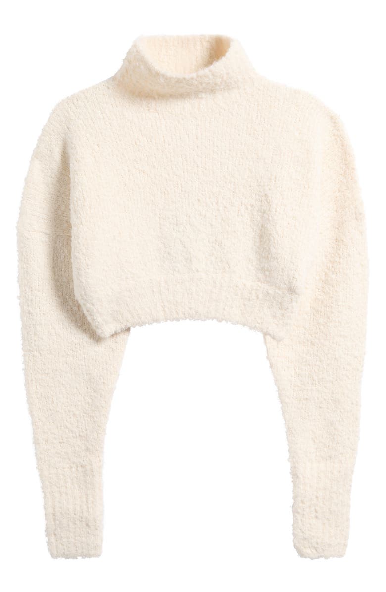 HOUSE OF CB Cheyenne Cropped Chunky Sweater, Main, color, Cream