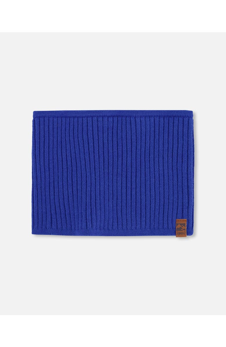 Deux par Deux Boy Soft Ribbed Knit Neck Tube, Main, color, Royal Blue