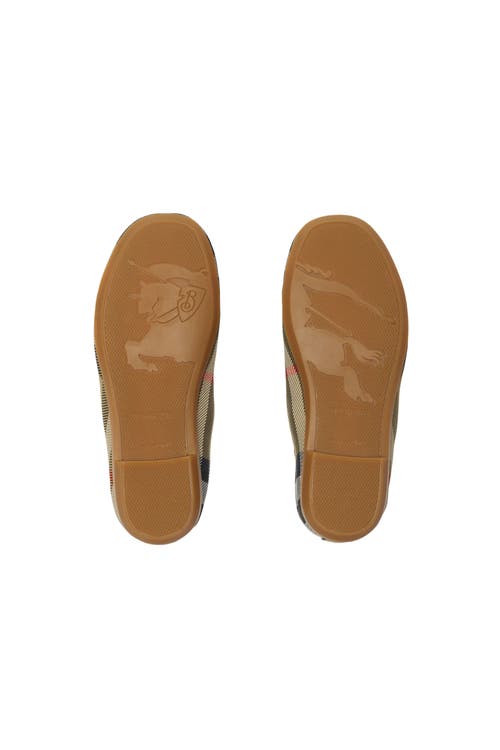 Burberry Beige Comb Kids' Chaterley Check-pattern Woven Ballet Flats Eur 25 /7.5 Uk In Multi