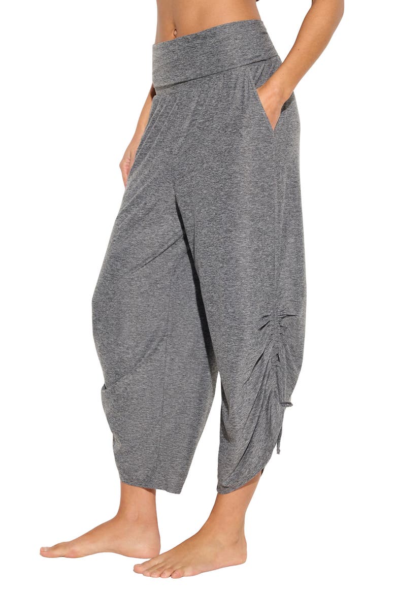 Reasha Ruched Studio Pants, Alternate, color, CHARCOAL HEATHER GREY