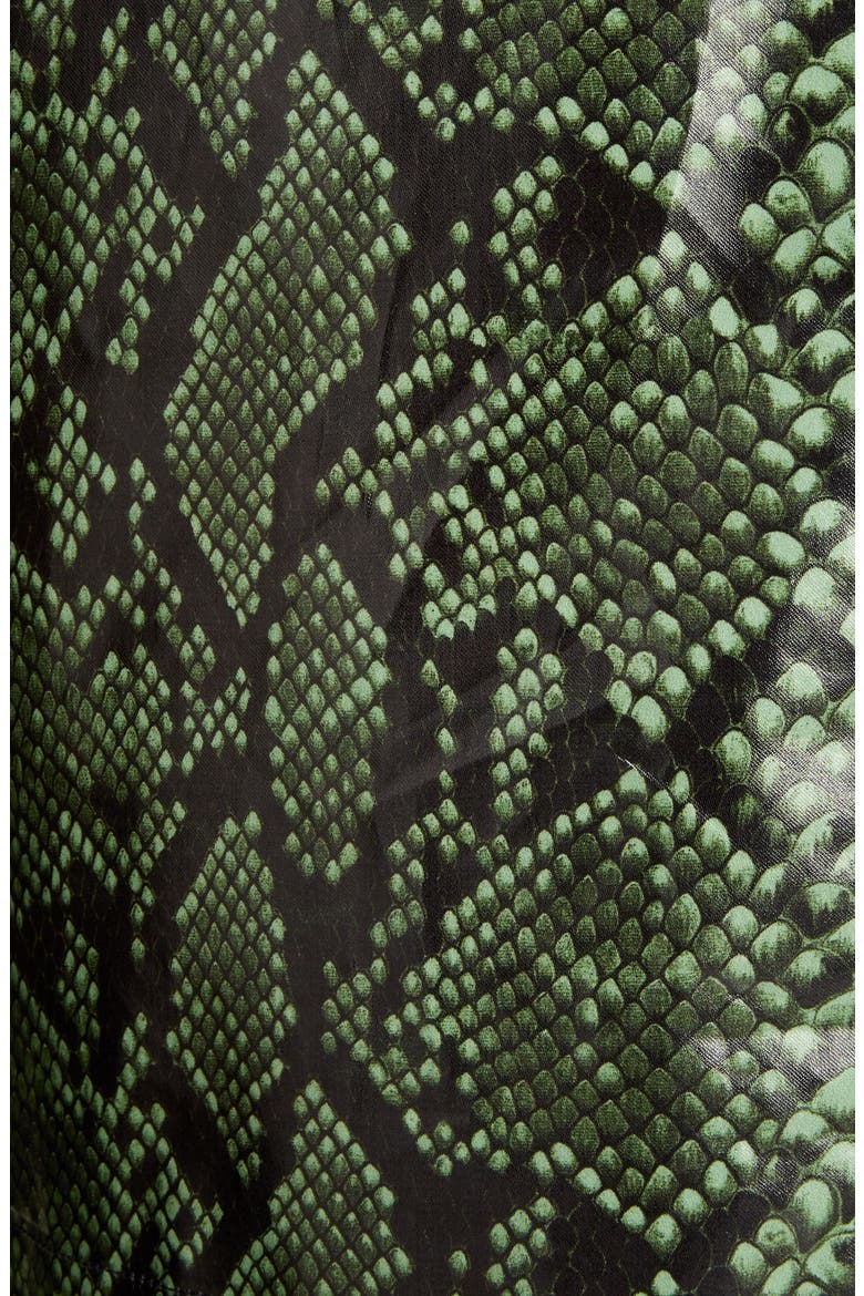 Ramblas Python Print Coated Cotton Coat, Alternate, color, GREEN 604