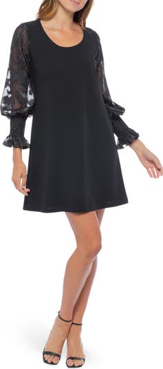 Marina Floral Long Sleeve Trapeze Dress | Nordstromrack